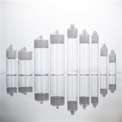 Vlastní průhledné plastové PET lahvičky s kapátkem na esenciální tekutý olej V3