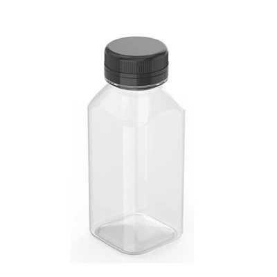 8oz 12oz 16oz prázdné čtvercové plastové láhve na džus s uzávěry prokazatelnými proti manipulaci